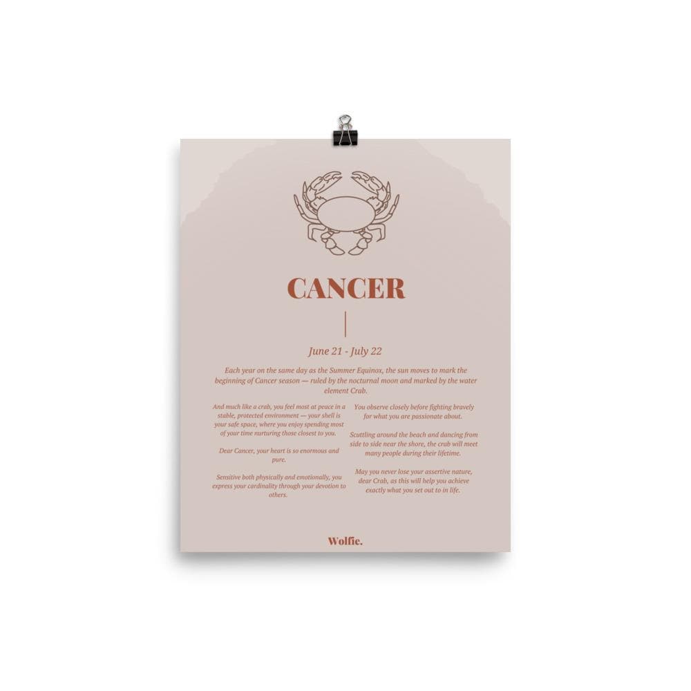 Cancer Zodiac Poster
