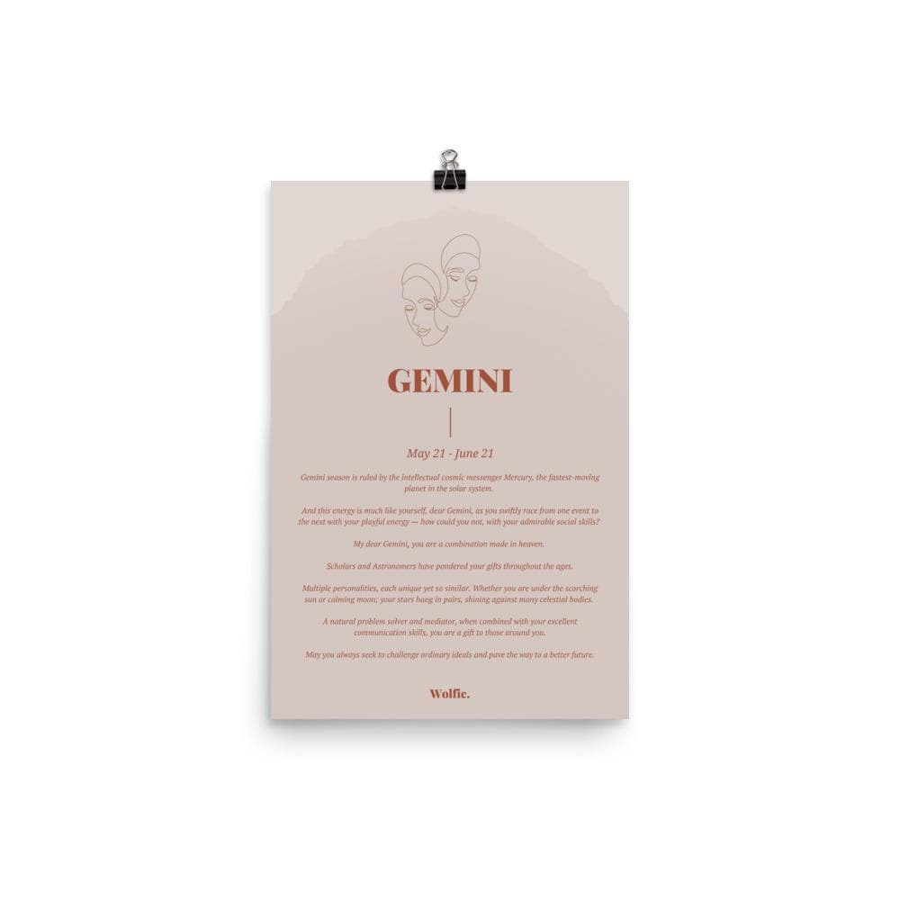Gemini Zodiac Poster