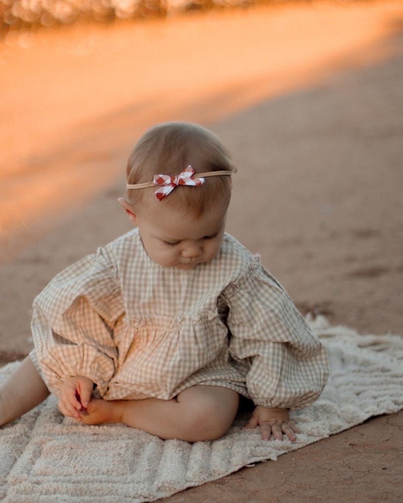 Harlow set | gingham sand