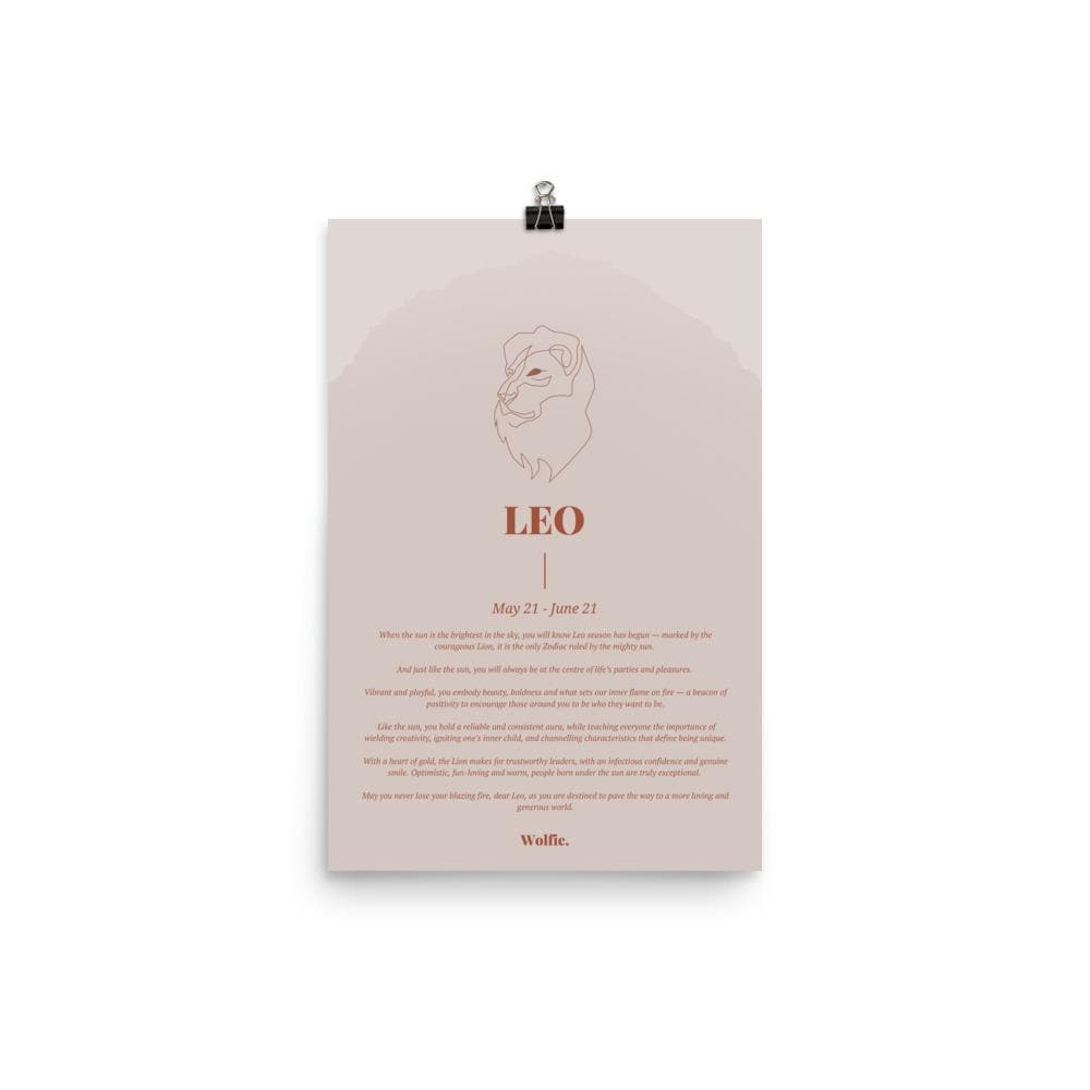 Leo Zodiac Poster - old