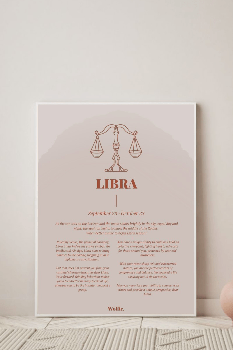 Libra Zodiac Poster