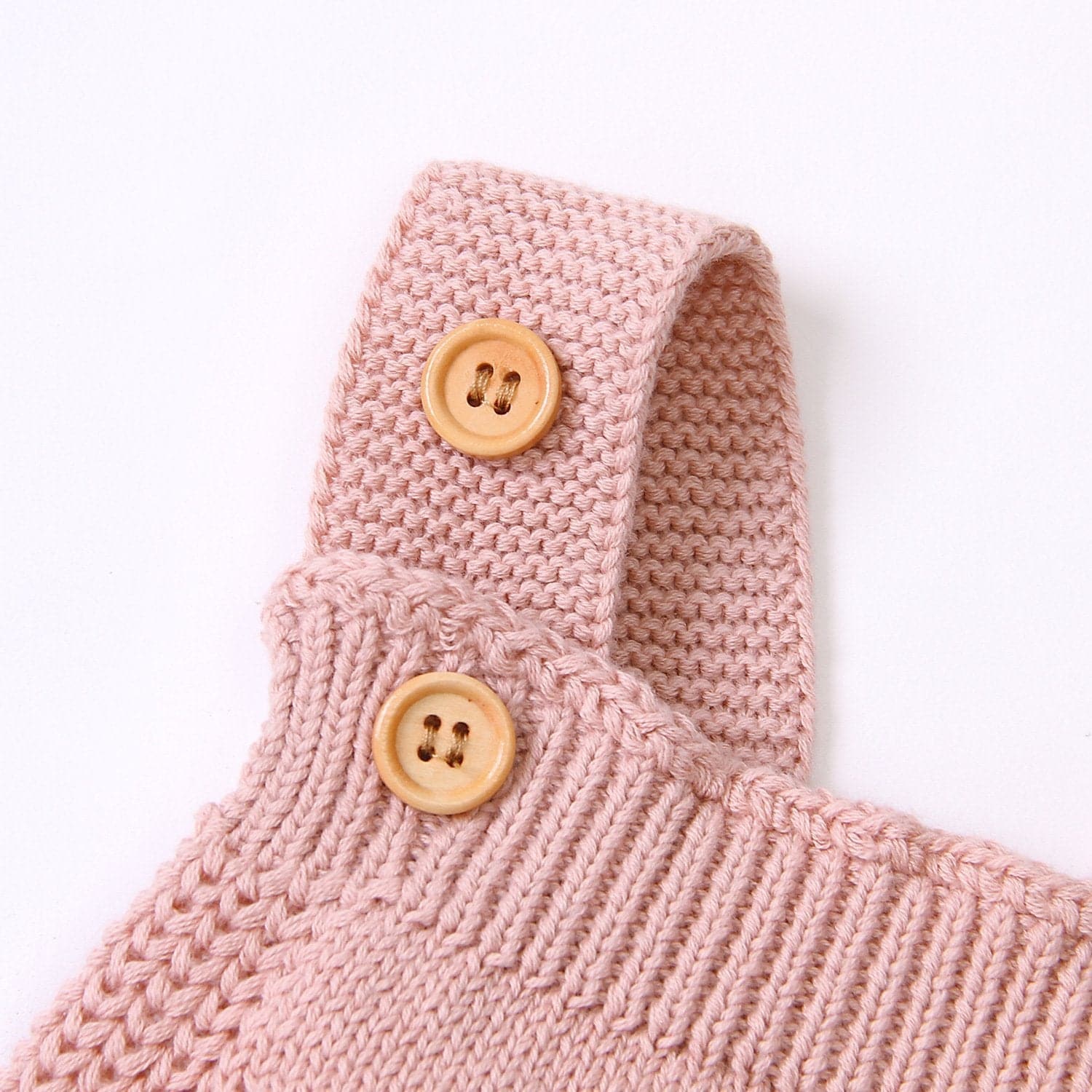 Rainbow knitted romper | blush